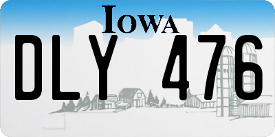 IA license plate DLY476