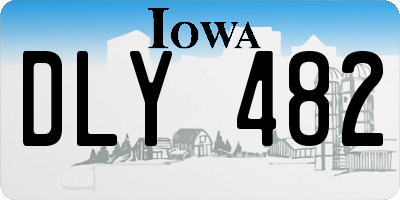 IA license plate DLY482