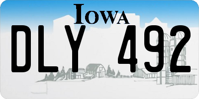 IA license plate DLY492
