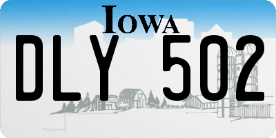 IA license plate DLY502