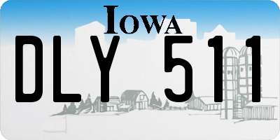 IA license plate DLY511