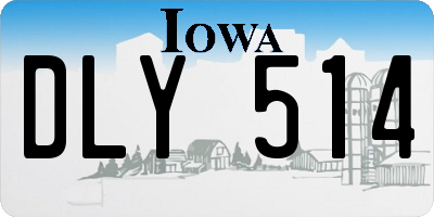 IA license plate DLY514