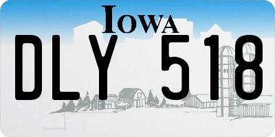 IA license plate DLY518