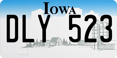 IA license plate DLY523