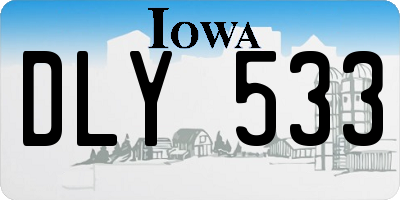 IA license plate DLY533