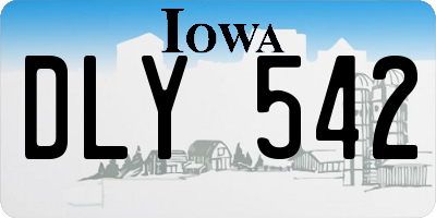 IA license plate DLY542
