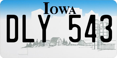 IA license plate DLY543