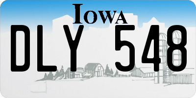 IA license plate DLY548