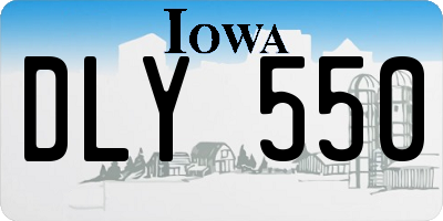 IA license plate DLY550