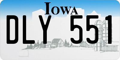 IA license plate DLY551