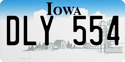 IA license plate DLY554