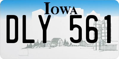 IA license plate DLY561