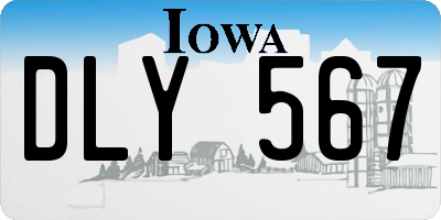 IA license plate DLY567
