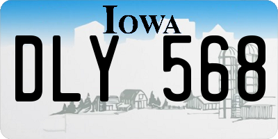 IA license plate DLY568