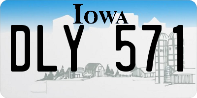 IA license plate DLY571
