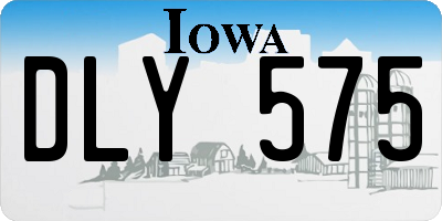 IA license plate DLY575