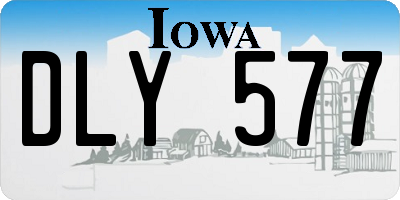 IA license plate DLY577