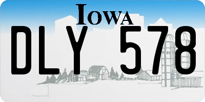 IA license plate DLY578