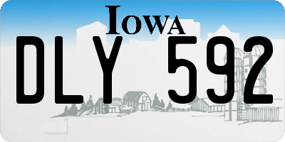 IA license plate DLY592