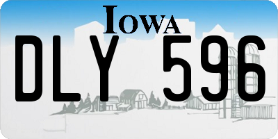 IA license plate DLY596