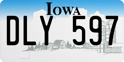 IA license plate DLY597