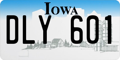 IA license plate DLY601