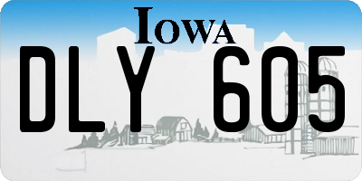 IA license plate DLY605