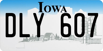 IA license plate DLY607
