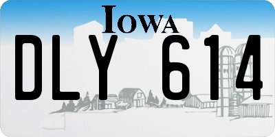 IA license plate DLY614