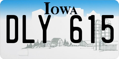 IA license plate DLY615