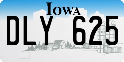 IA license plate DLY625