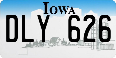 IA license plate DLY626