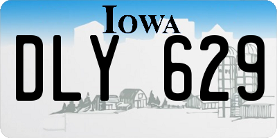 IA license plate DLY629