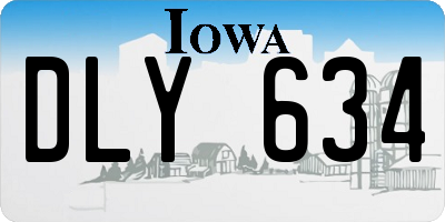 IA license plate DLY634