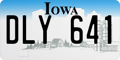IA license plate DLY641