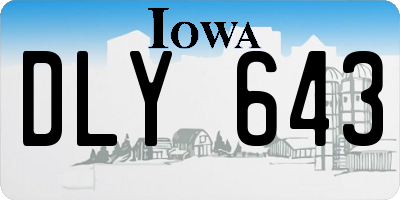 IA license plate DLY643