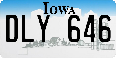 IA license plate DLY646
