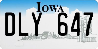 IA license plate DLY647