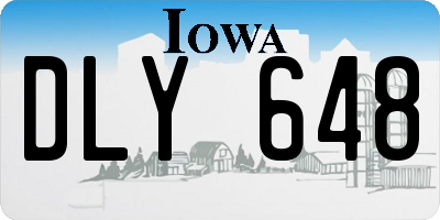 IA license plate DLY648