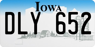 IA license plate DLY652