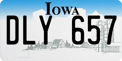IA license plate DLY657