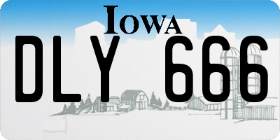 IA license plate DLY666