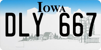 IA license plate DLY667