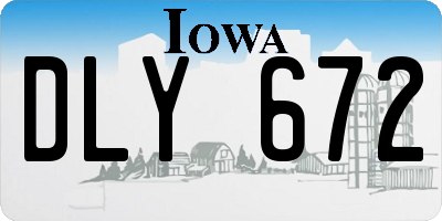 IA license plate DLY672