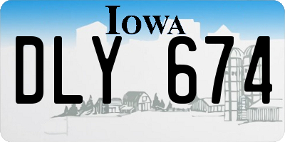 IA license plate DLY674