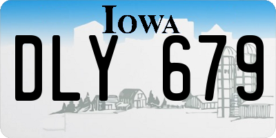 IA license plate DLY679