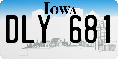 IA license plate DLY681