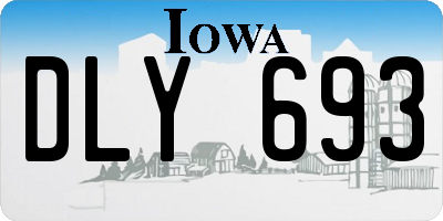 IA license plate DLY693