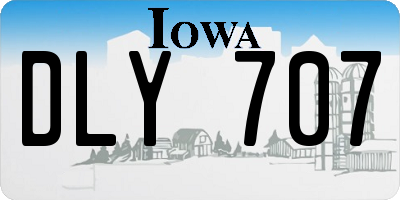 IA license plate DLY707