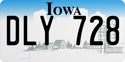 IA license plate DLY728